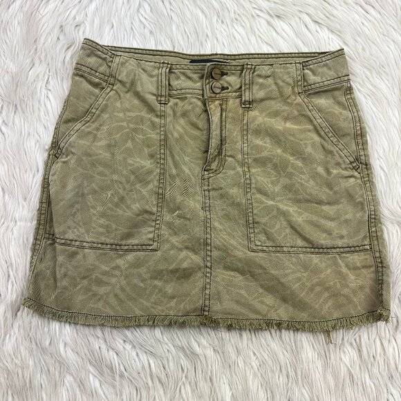 Sanctuary Women's Green Floral Print Twill Mini Skirt - Picture 1 of 5